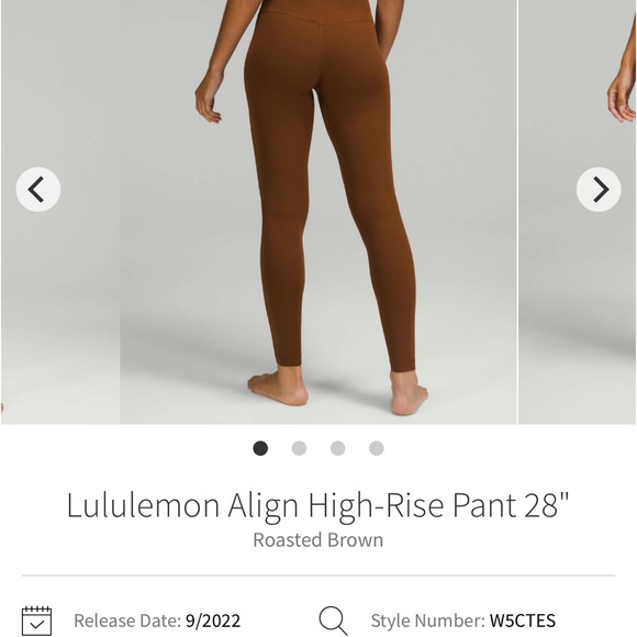 Lululemon Align High-Rise Pant 28" Roasted Brown Size 2 - Picture 8 of 8